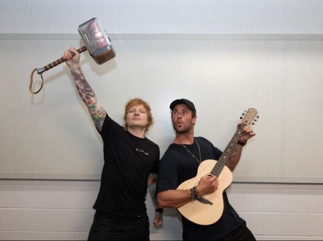 Chris Hemsworth e Ed Sheeran
