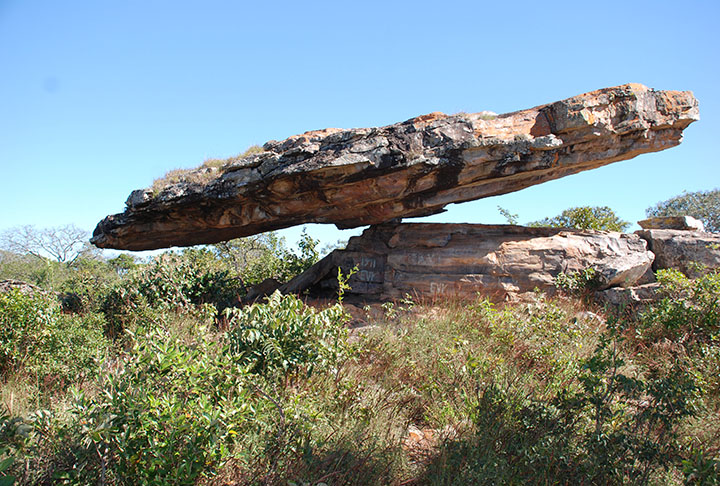 Um dos pontos mais conhecidos de Cristalina é a Pedra do Chapéu, que é uma espécie de símbolo da cidade.