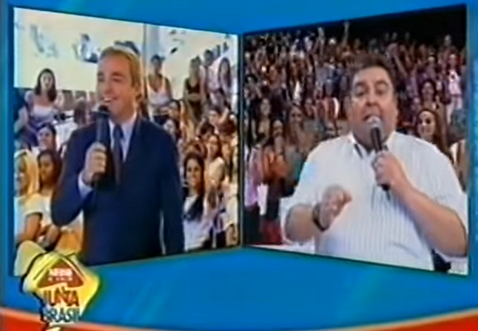 A transmissão conjunta, porém, não é novidade entre as duas emissoras. O feito já havia ocorrido em 2003, quando Fausto Silva e Gugu Liberato participaram de uma campanha publicitária da Nestlé, exibida simultaneamente por Globo e SBT.