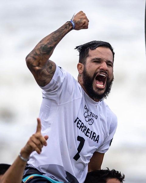 Na legenda, o surfista escreveu: “Meu primeiro 720° durante a gravação do meu próximo programa para o Canal Off e Globoplay no Boa Vista Surf Lodge. Aguardem.”
