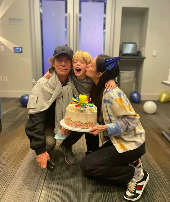 Mick Jagger: o astro dos Rolling Stones já tinha 73 anos quando se tornou pai de Deveraux Jagger, fruto de seu relacionamento com a ex-namorada Melanie Hamrick.