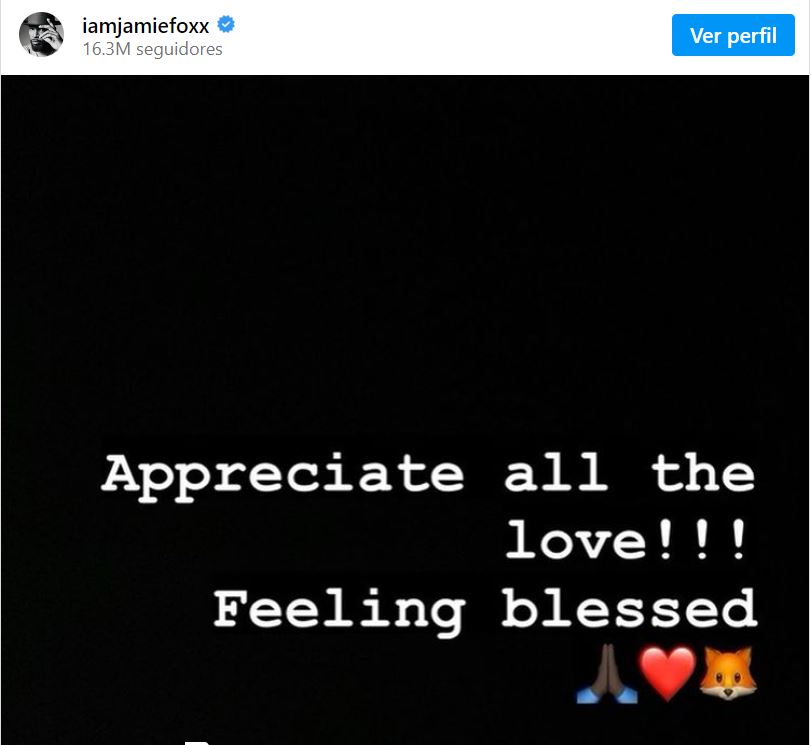 Tempos depois, o astro publicou uma mensagem de agradecimento aos fãs no Instagram. 