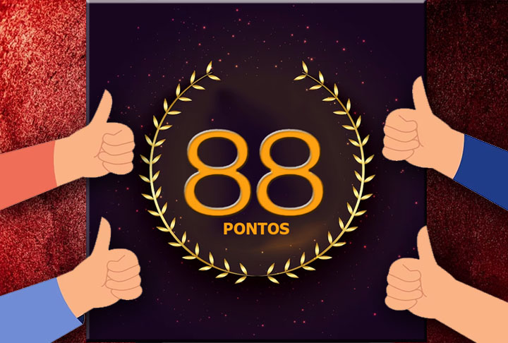 O vinho alcançou 88 pontos numa escala máxima de 100 pontos. 