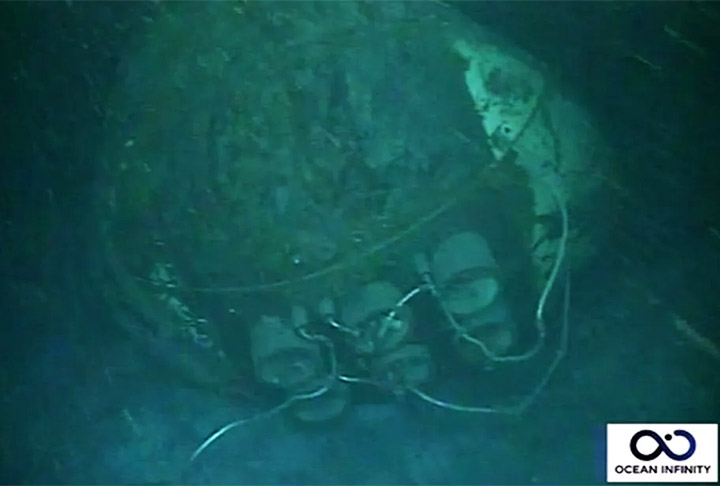 O ARA San Juan foi localizado a uma profundidade de 900 metros, porém, jamais foi resgatado e trazido à superfície.- Marinha Argentina