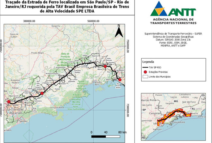 projeto de trem de alta velocidade no Brasil 