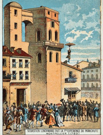 Louis Sebastien Lenormand paraquedas - Domínio Público