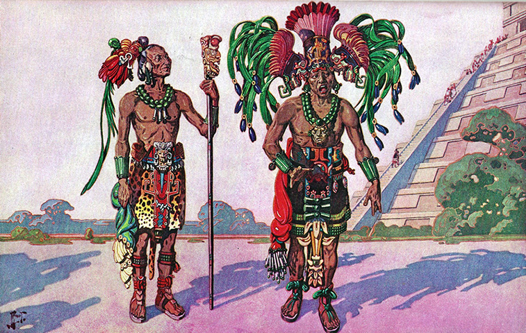 Os Maias foram uma sociedade que nasceu por volta de 1.800 antes de Cristo e viveu seu momento de destaque no Período Clássico, correspondente ao intervalo entre os anos 250 e 900 depois de Cristo 