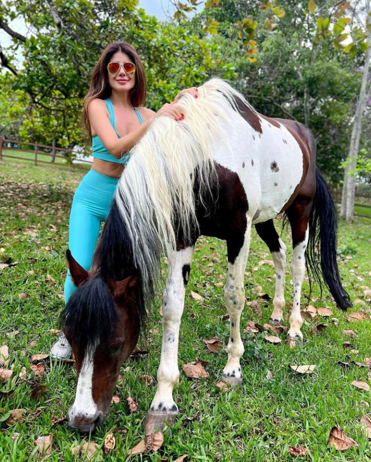 Paula é apaixonada por cavalos e até ajuda a manter uma ONG em sua cidade natal que faz equoterapia, uma técnica que usa os próprios animais para tratamentos terapêuticos. - reprodução instagram