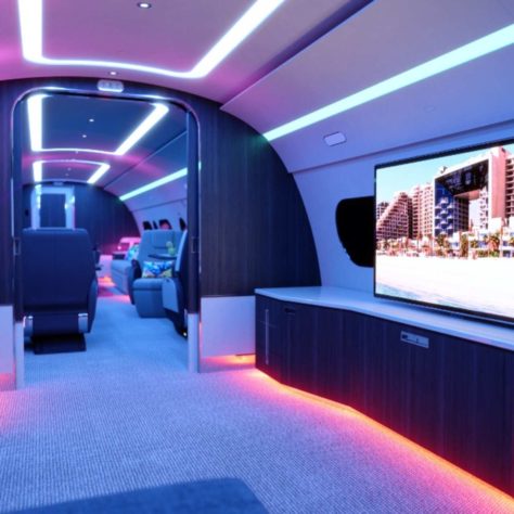 Avião luxuoso de hotel 