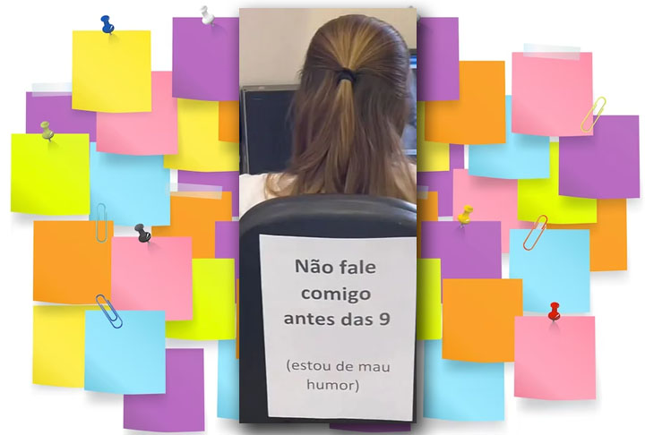 Há recados que especificam horários para as interações. 