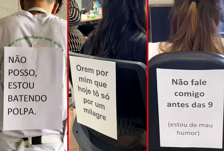 Funcionários de empresas aderem à brincadeira de recados para os colegas