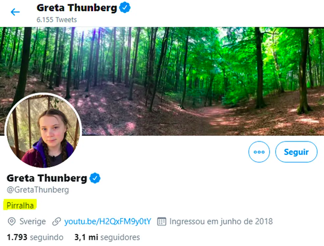 “É impressionante a imprensa dar espaço para uma pirralha dessa aí, pirralha", declarou Bolsonaro na ocasião. Momentos depois, Greta ironizou e mudou seu perfil no X (antigo Twitter) para “pirralha”.
