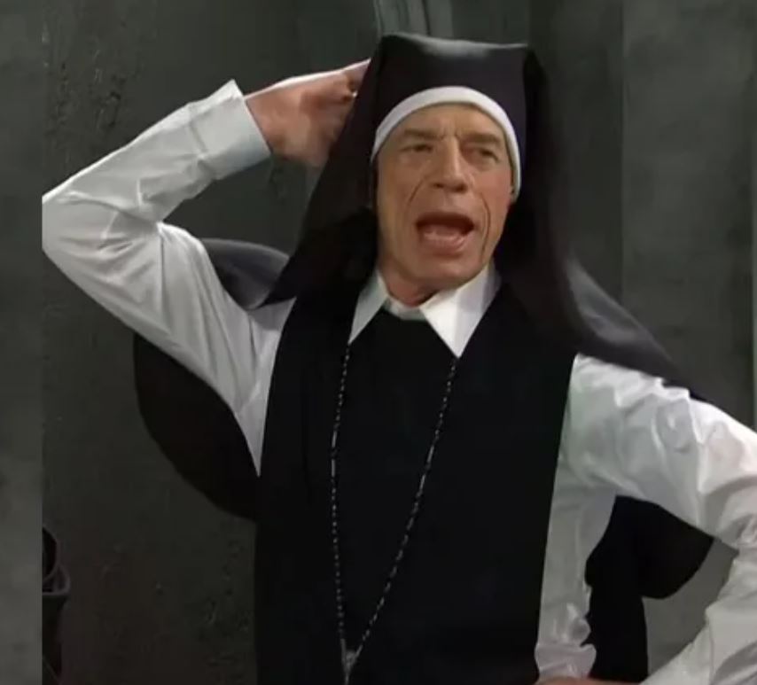 Por essa ninguém esperava: Mick Jagger de freira. Entenda