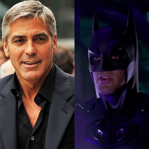 George Clooney: Na volta de Joel Schumacher na direção, o escolhido da vez para interpretar o Batman foi George Clooney, em 