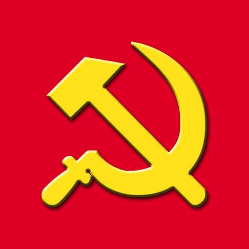 Foice e Martelo: Ã? um sÃ­mbolo comunista que representa a uniÃ£o da classe trabalhadora, incluindo os camponeses e os trabalhadores industriais. Foi criado na RÃºssia, apÃ³s a RevoluÃ§Ã£o de Outubro de 1917.