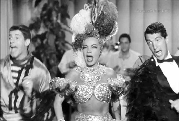 Carmen MIranda, no filme Morrendo de medo , em 1953 - Museu Reabre