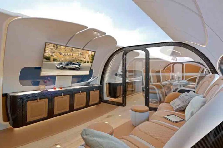 Avião luxuoso de hotel 