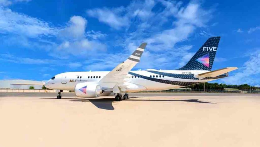 Avião luxuoso de hotel 