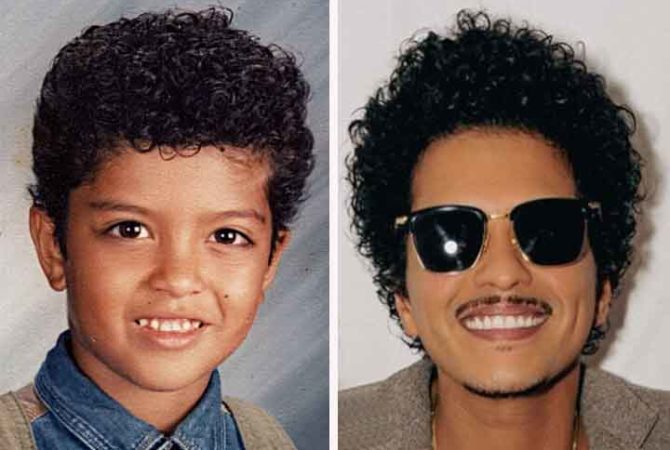 Veja como cantores famosos eram na infância