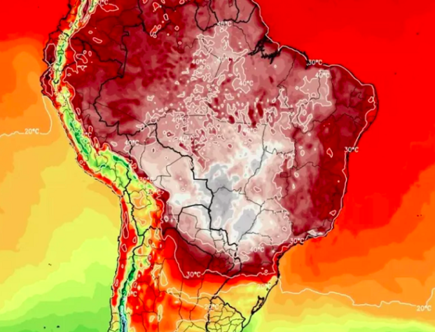 Mapa - Brasil - calor