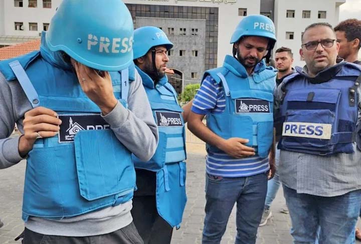 Fundador da empresa de serviços de imprensa Ain Media, Rushdi Siraj, 31 anos, também foi atingido por um ataque aéreo em Gaza. Ele deixou esposa e uma filha de menos de um ano.-Reprodução de Twitter