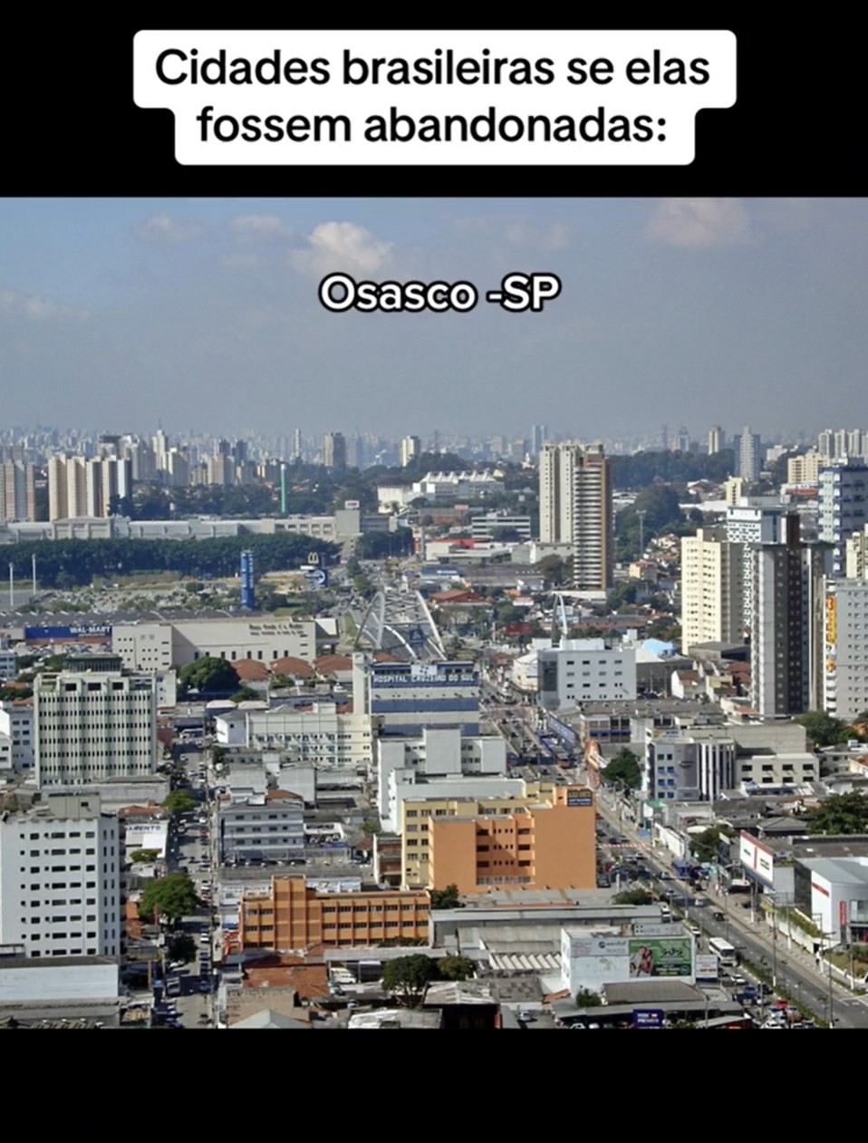 Por fim, a trend se utiliza de um ambiente que é considerado como a “Cidade-trabalho” de São Paulo. Osasco é bem representada pelo empreendedorismo, com fábricas e a presença dos prédios característicos de ambientes paulistanos.-Reprodução/TikTok/@huiop
