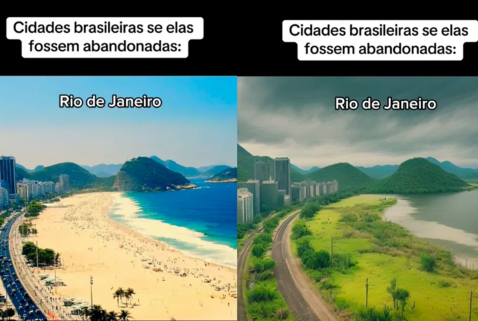 Inteligência Artificial mostra como cidades brasileiras ficariam se fossem ‘abandonadas’