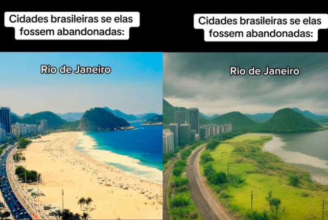 Inteligência Artificial recria cidades brasileiras como se estivessem abandonadas