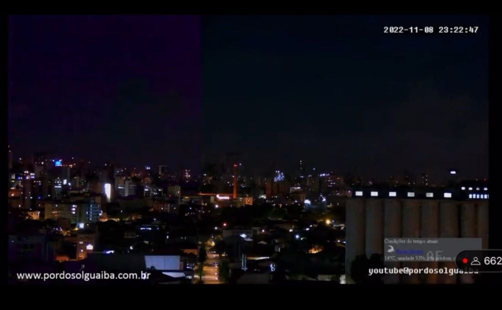 As imagens circularam na internet e logo alguns internautas relacionaram a ETs, que estariam em vias de fazer contato com os seres humanos.-Reprodução de vídeo / X