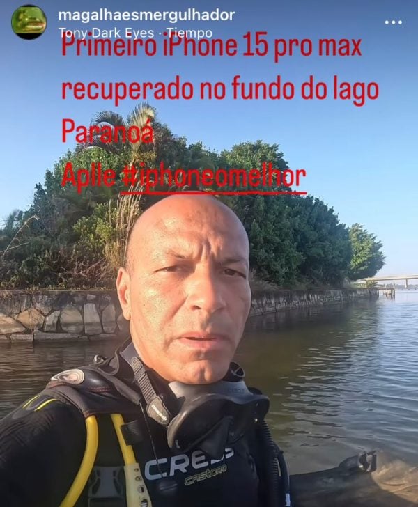 O mergulhador tem até uma página no Instagram com mais de 30 mil seguidores, na qual ele compartilha suas histórias de "salvamento".-reprodução instagram