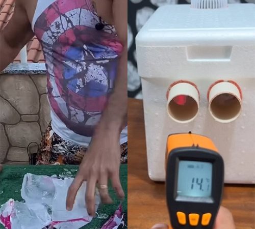 Homem posta tutorial com dica para aliviar o calor sem ar-condicionado