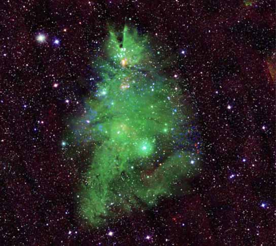Nasa capta imagem de ‘árvore de Natal’ formada por estrelas