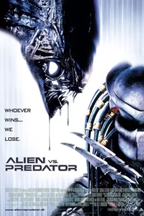 Aliens x Predador (2004) - Durante uma escavação na Antártida, uma equipe de arqueólogos é capturada em uma guerra entre as raças alienígenas Alien e Predator. 