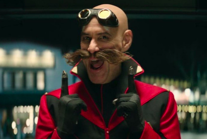 Jim Carrey, que viveu o vilão Dr. Robotnik nos primeiros filmes, volta ao papel, interrompendo o período de afastamento do telão. - reprodução