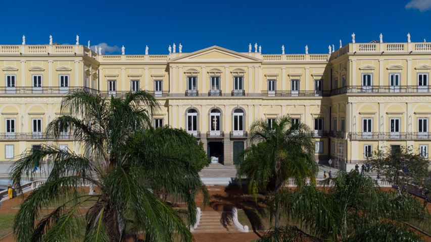 O Museu Nacional funciona no Palácio de São Cristóvão, que foi residência da família real portuguesa de 1808 a 1821 e da família imperial brasileira de 1822 a 1889. O espaço é museu desde 1892, tombado pelo Instituto do Patrimônio Histórico e Artístico Nacional (IPHAN) desde 1938. -Divulgação/Museu Nacional UFRJ