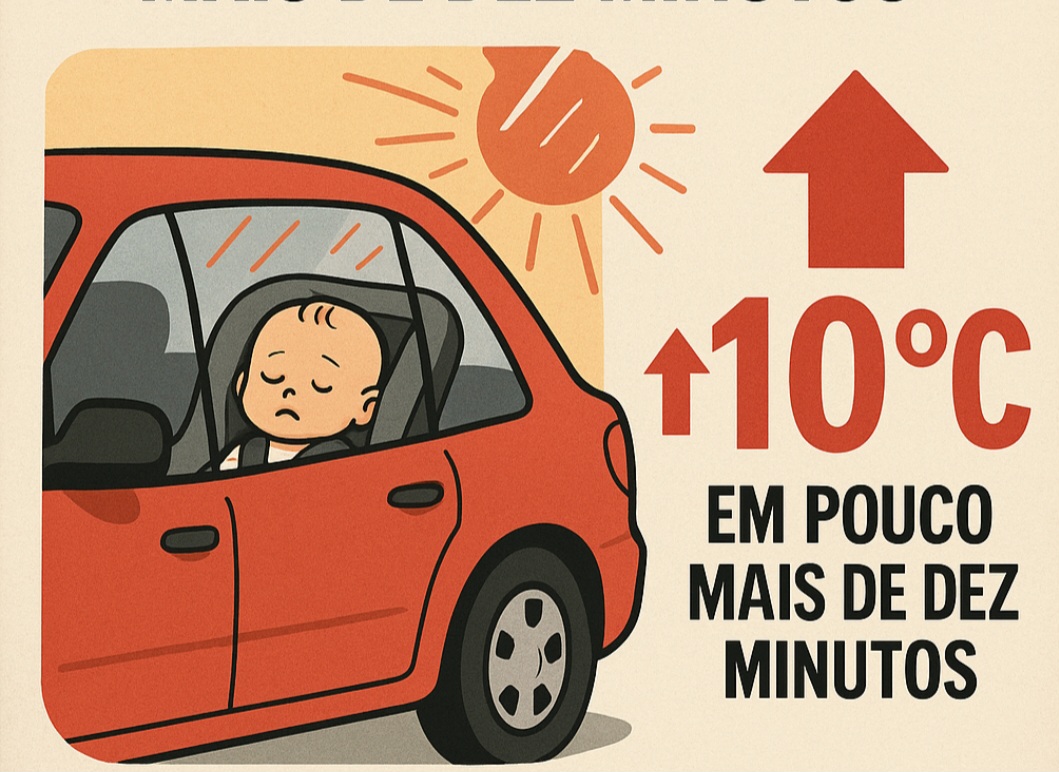 Na ocasiÃ£o, depois do resgate do bebÃª, a imprensa divulgou que a temperatura dentro do carro poderia subir atÃ© 10Âº C  em pouco mais de dez minutos.