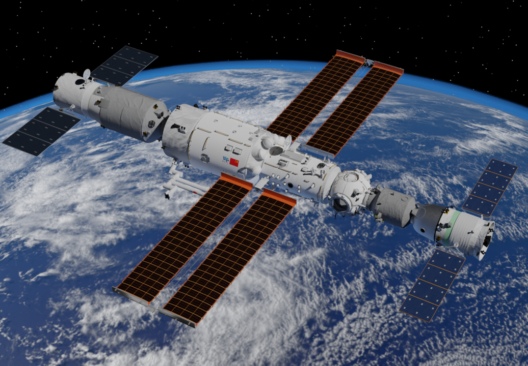 A estação chinesa tem aproximadamente 20% do tamanho da Estação Espacial Internacional, mas isso pode mudar em breve…