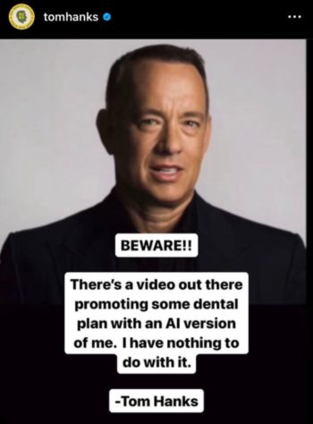 Tom Hanks é vítima de vídeo fake com uso de inteligência artificial