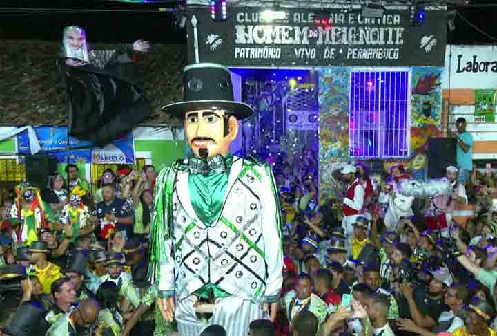 O Homem da Meia Noite é considerado um patrimônio cultural e artístico de Pernambuco e desfila até hoje no carnaval de Olinda no bloco Clube da Alegoria e Crítica Homem da Meia Noite.