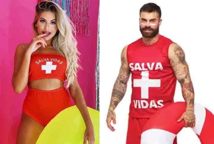 <p>A fantasia de Salva-Vidas é outra que aparece bem na fita. E com as suas derivações sugestivas, como Salva-Gata e Salva-Boy. </p>
