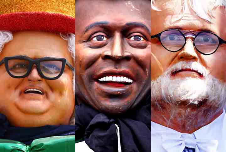 Grandes personalidades da cultura de Recife e do Brasil são esculpidas para ganhar as ruas onlindeses no carnaval. Já foram homenageadas figuras como Elba Ramalho, Luiz Gonzaga, Pelé, Ayrton Senna, Chacrinha e Galvão Bueno. 