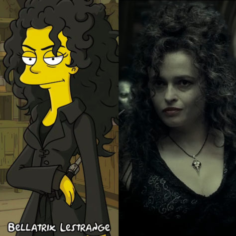 IA recria personagens de Harry Potter no universo dos Simpsons