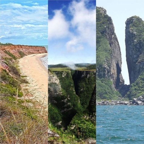 Montagem - falésias do Brasil