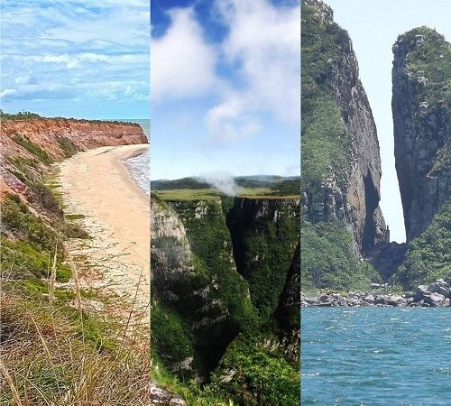 Falésias que atraem curiosidade em diferentes partes do Brasil