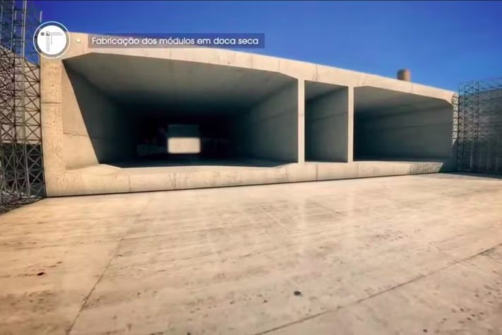 Projeto de túnel subaquático Santos-Guarujá