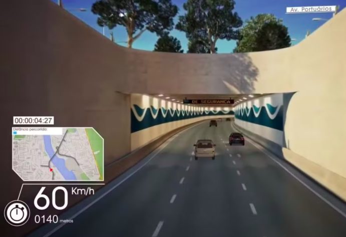 Projeto de túnel subaquático Santos-Guarujá