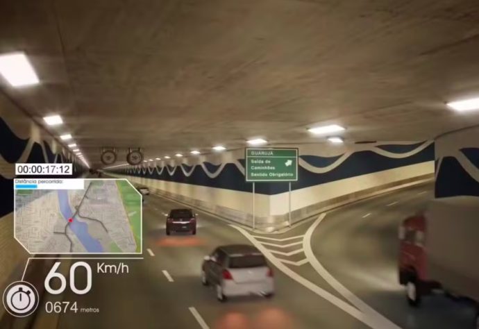 Projeto de túnel subaquático Santos-Guarujá