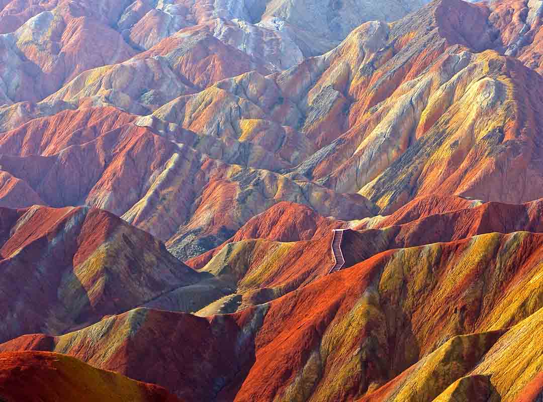 Parque GeolÃ³gico Zhangye Danxia, China: TambÃ©m conhecidas como 