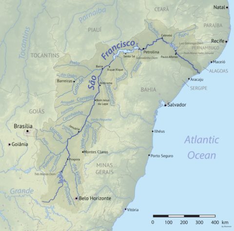 Rio São Francisco mapa