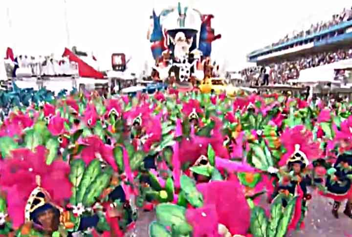 No carnaval de 2005, o Império de Casa Verde venceu ao desfilar com um enredo que abordava o Brasil de uma ótica positiva como uma espécie de terra abençoada em meio a tantos problemas mundiais, consagrando o lema "Se Deus é por nós quem será contra nós, que seria utilizado em anos posteriores. O enredo fazia também uma homenagem ao seu fundador e patrono, falecido, e levou a escola ao seu primeiro campeonato do grupo principal. - Reprodução/Globoplay
